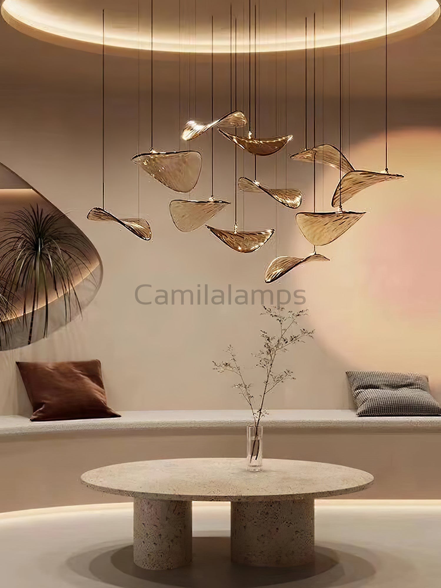 Wave Floating Leaf Chandelier - Camilalamps - VKC - 240524 - 01