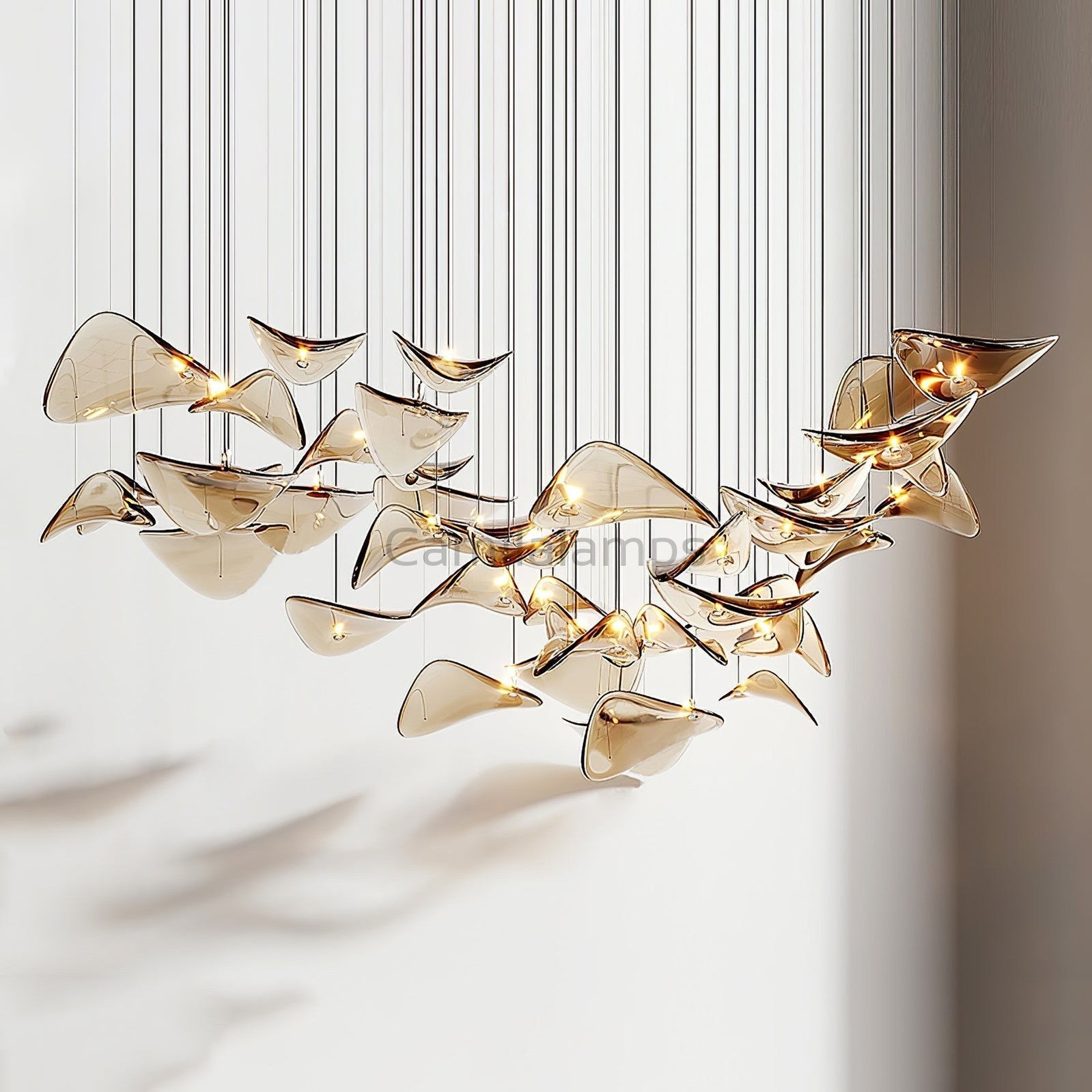 Wave Floating Leaf Chandelier - Camilalamps - VKC - 240524 - 01
