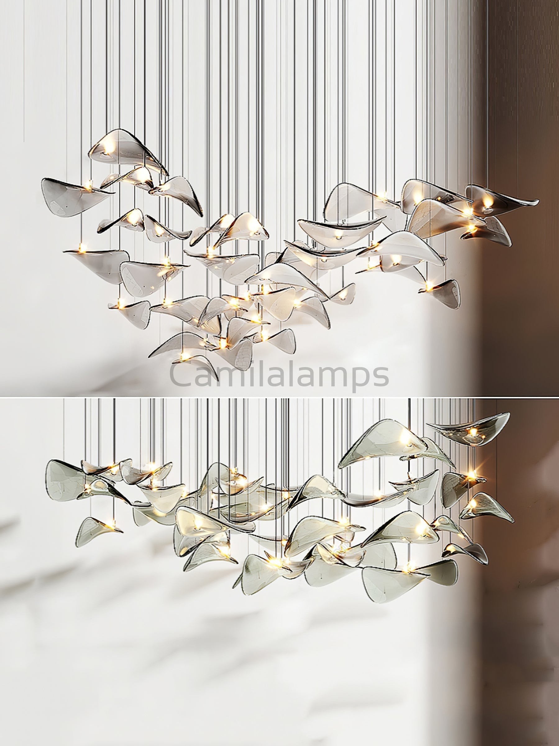 Wave Floating Leaf Chandelier - Camilalamps - VKC - 240524 - 01