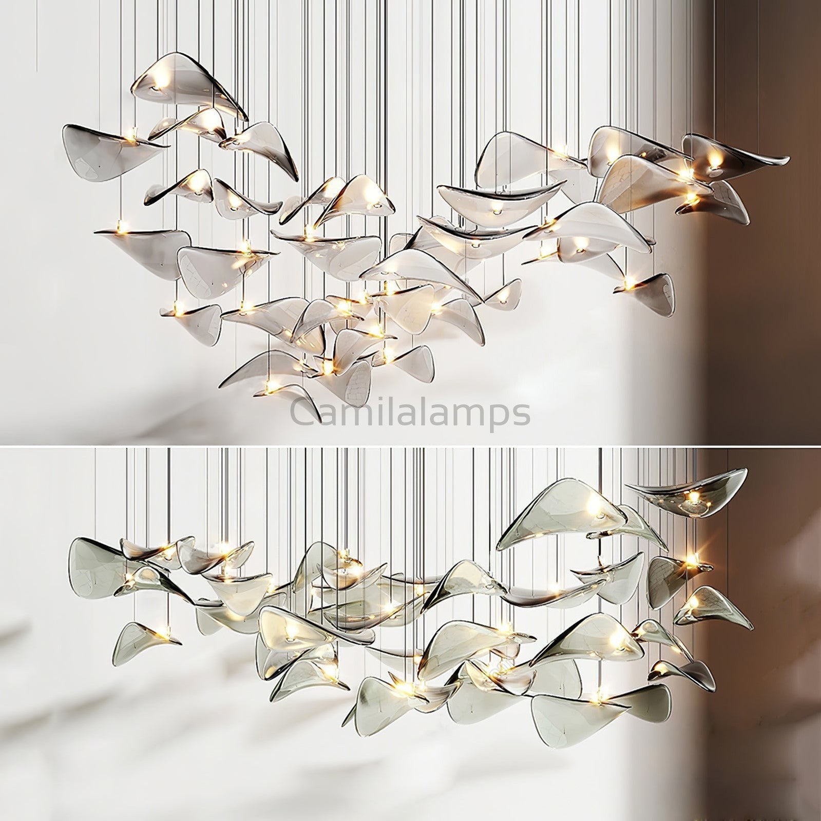 Wave Floating Leaf Chandelier - Camilalamps - VKC - 240524 - 01