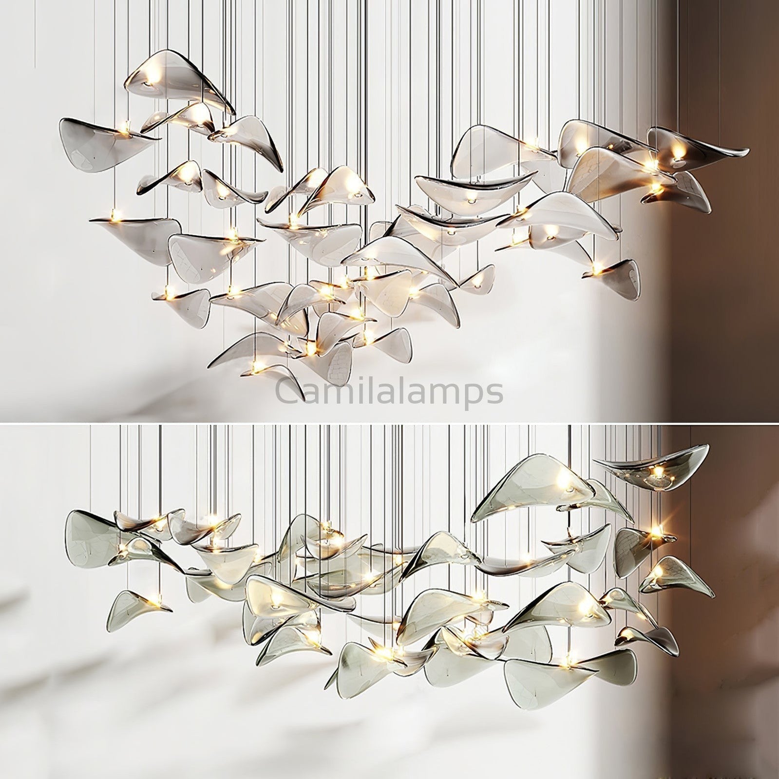 Wave Floating Leaf Chandelier - Camilalamps - VKC-1240524-101