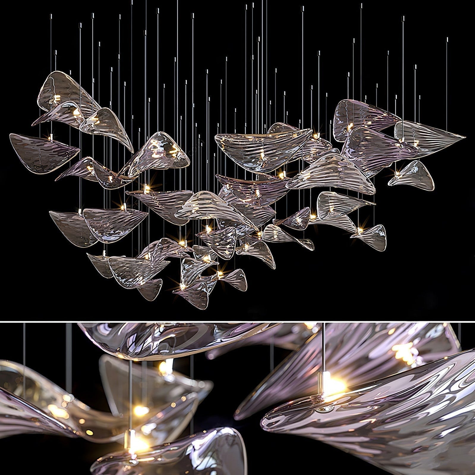 Wave Floating Leaf Chandelier - Camilalamps - VKC - 240524 - 01