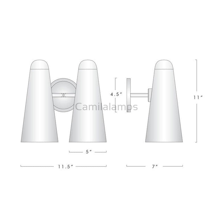 White Glass Double Shade Wall Sconces - Camilalamps - CAM1719