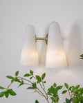White Glass Double Shade Wall Sconces - Camilalamps - CAM1719