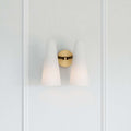 White Glass Double Shade Wall Sconces - Camilalamps - CAM1719