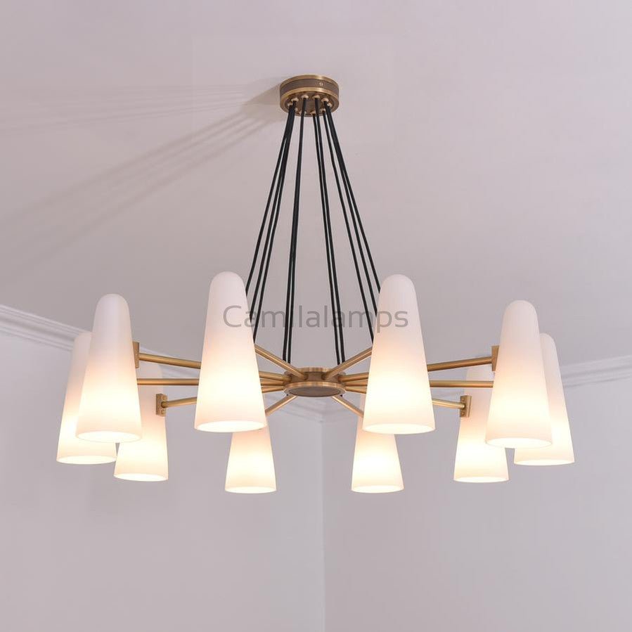 White Porcelain Round Chandelier 10 - Lights - Camilalamps - CA - C - 16