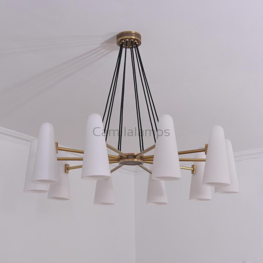 White Porcelain Round Chandelier 10 - Lights - Camilalamps - Ca-1C-116