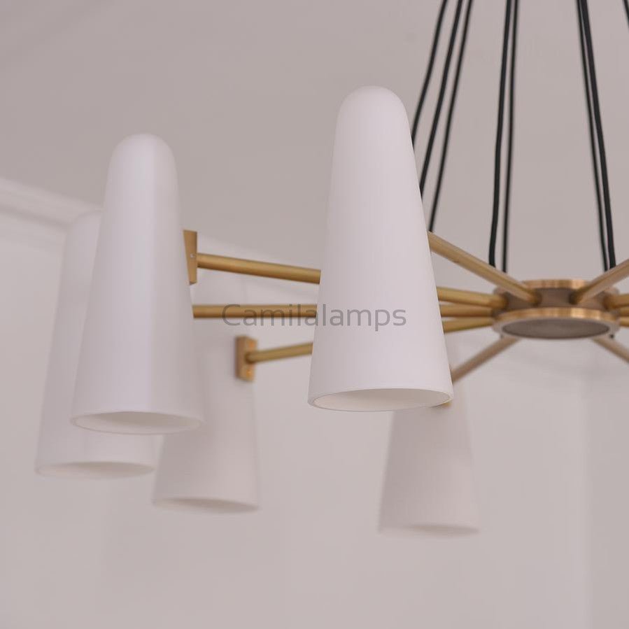 White Porcelain Round Chandelier 10 - Lights - Camilalamps - CA - C - 16