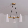 White Porcelain Round Chandelier 3 - Lights - Camilalamps - Ca-1P-104
