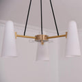 White Porcelain Round Chandelier 3 - Lights - Camilalamps - Ca-1P-104