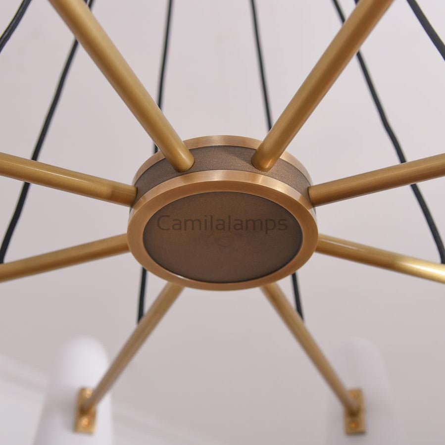 White Porcelain Round Chandelier 3 - Lights - Camilalamps - CA - P - 04