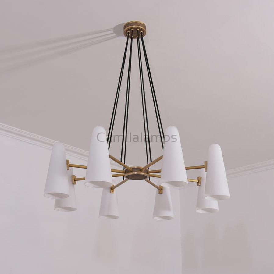 White Porcelain Round Chandelier 8 - Lights - Camilalamps - CA - C - 17