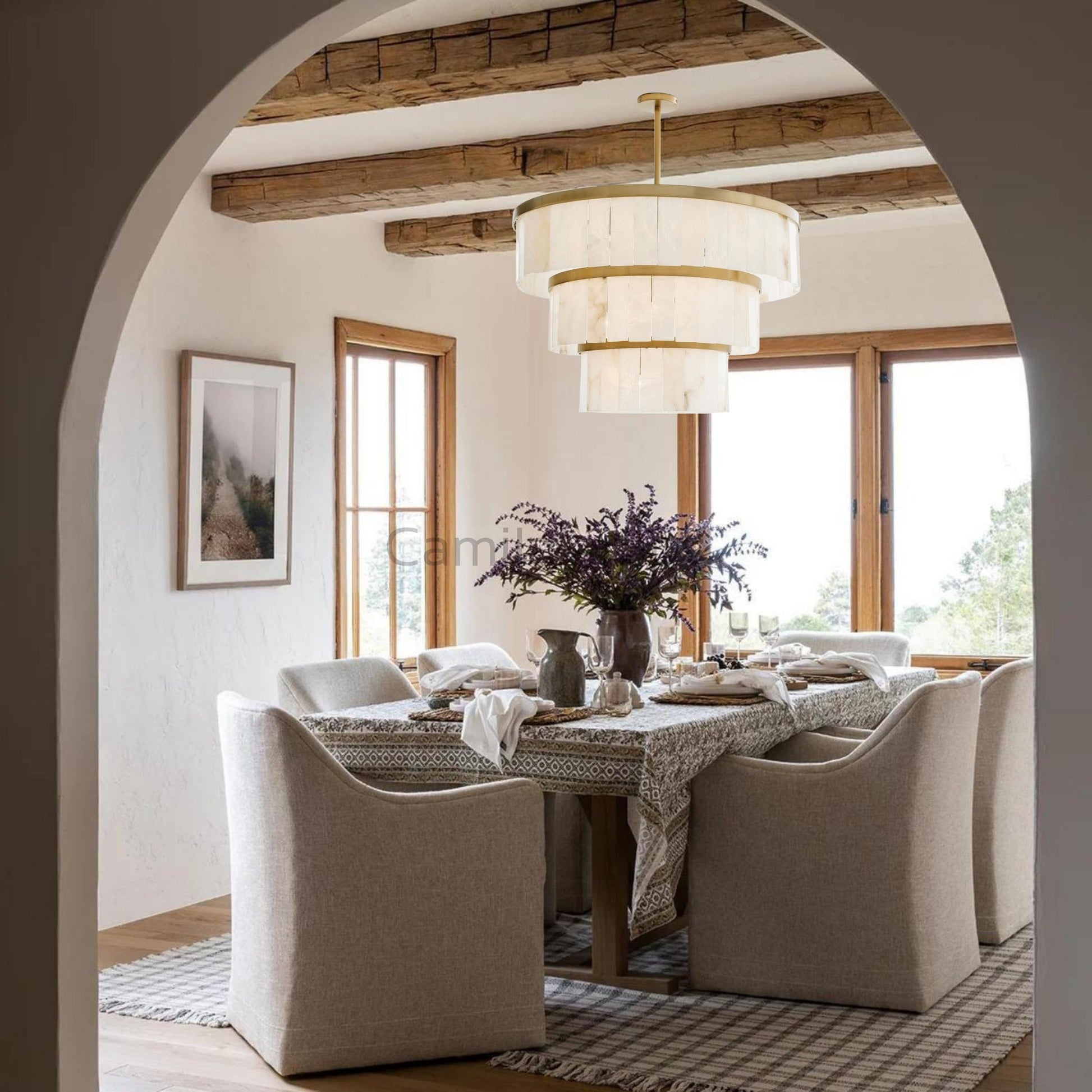 Windham Alabaster 3 Tier Chandelier - Camilalamps - Ca-1WL-1WINDHaC-102-13-1B