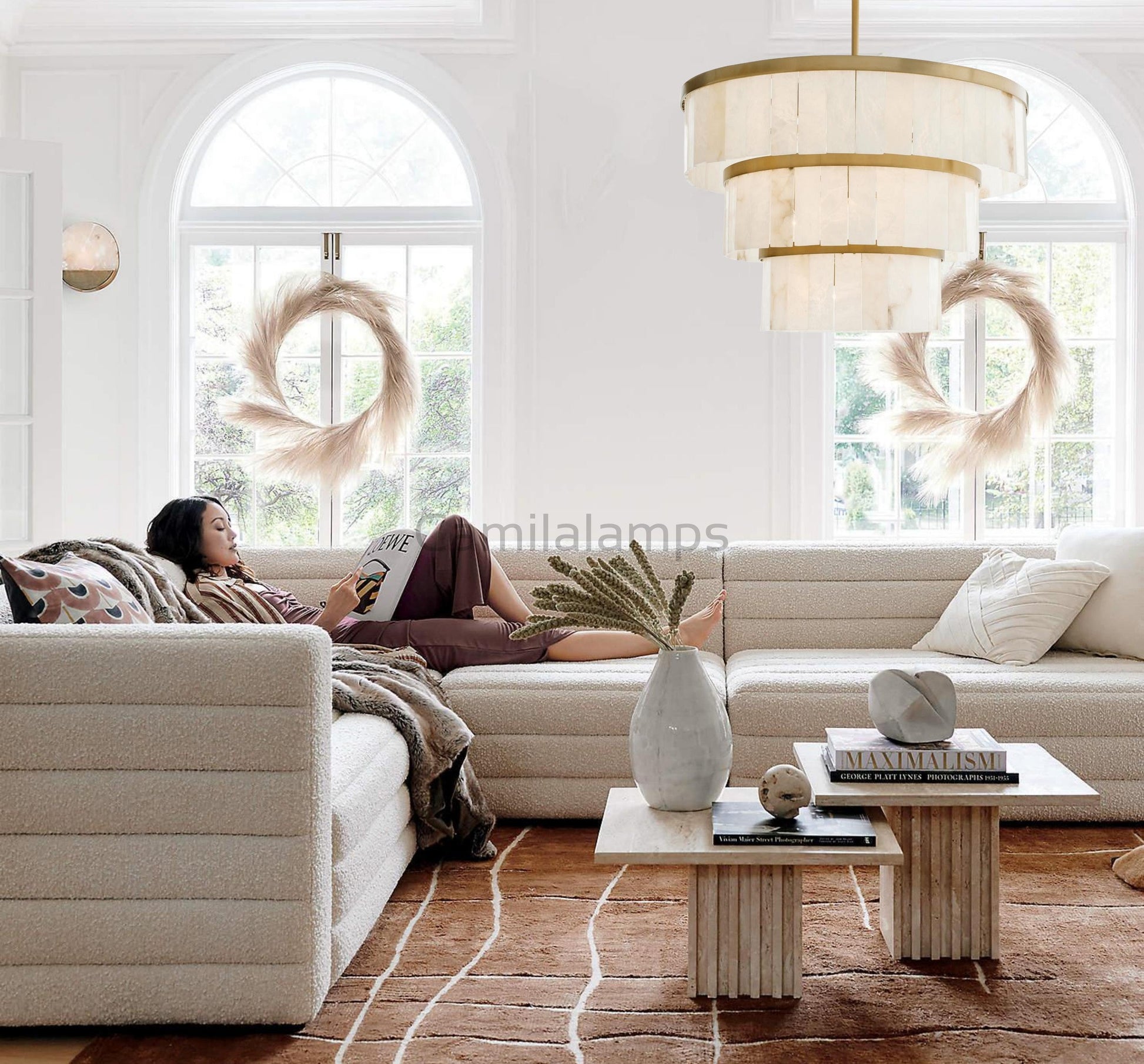 Windham Alabaster 3 Tier Chandelier - Camilalamps - Ca-1WL-1WINDHaC-102-13-1B