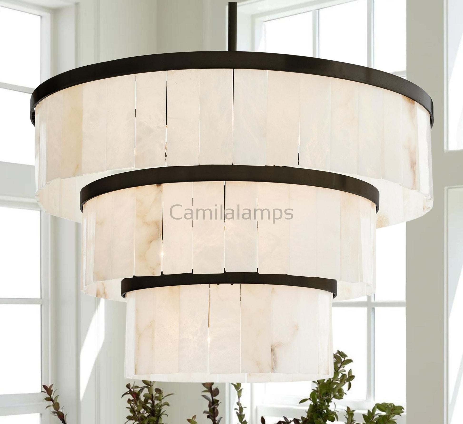 Windham Alabaster 3 Tier Chandelier - Camilalamps - Ca-1WL-1WINDHaC-102-13-1B