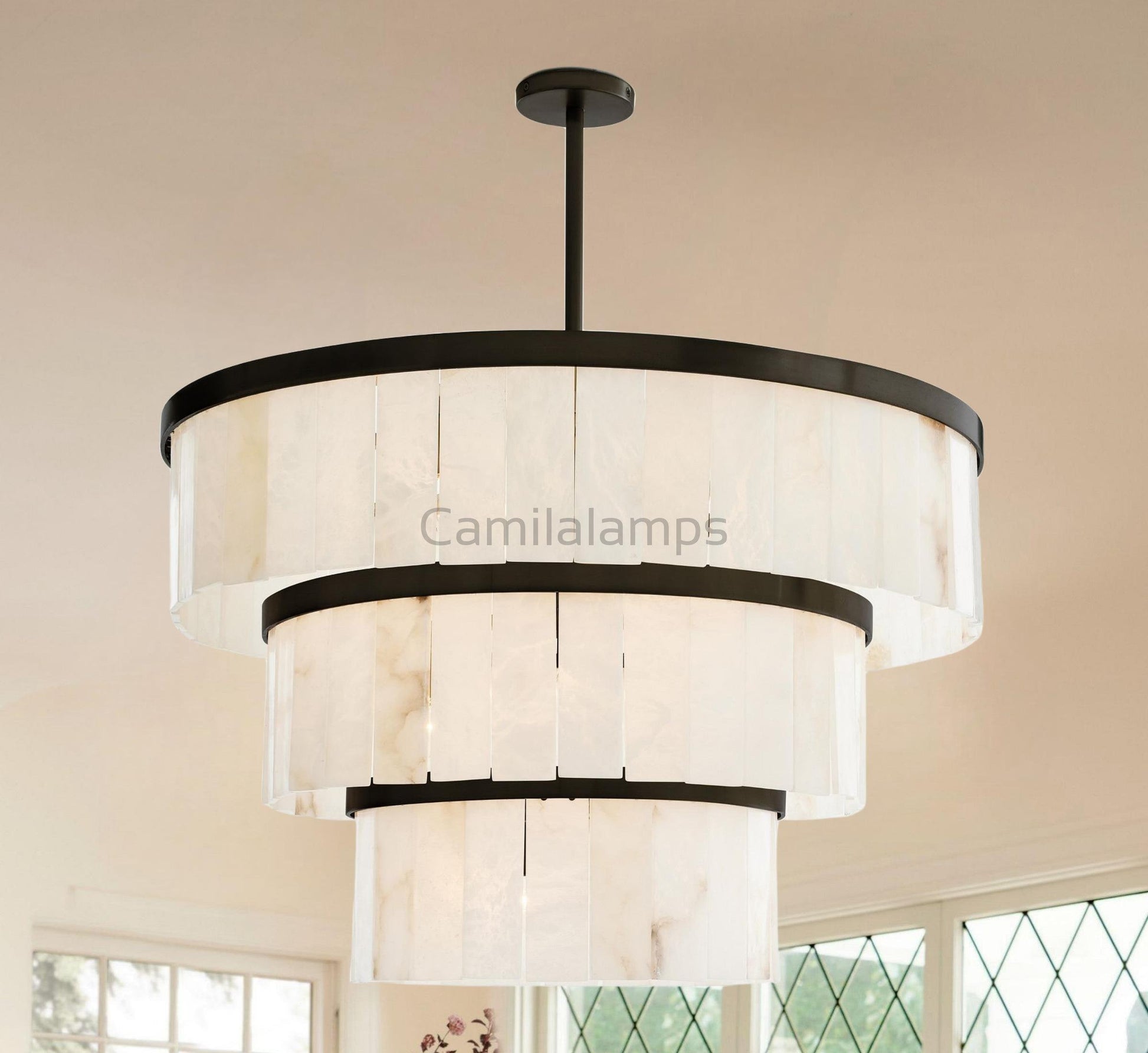 Windham Alabaster 3 Tier Chandelier - Camilalamps - Ca-1WL-1WINDHaC-102-13-1B