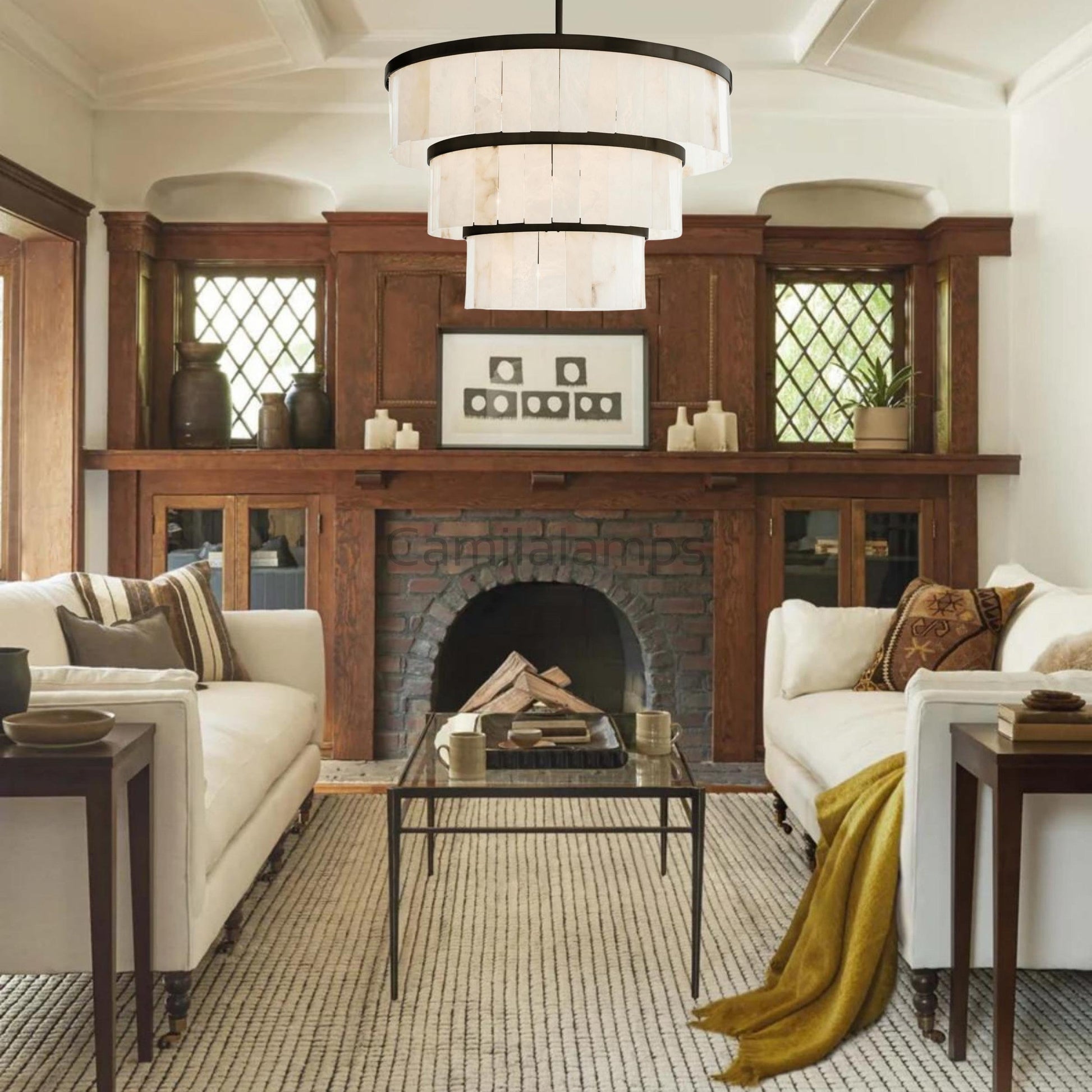 Windham Alabaster 3 Tier Chandelier - Camilalamps - Ca-1WL-1WINDHaC-102-13-1B