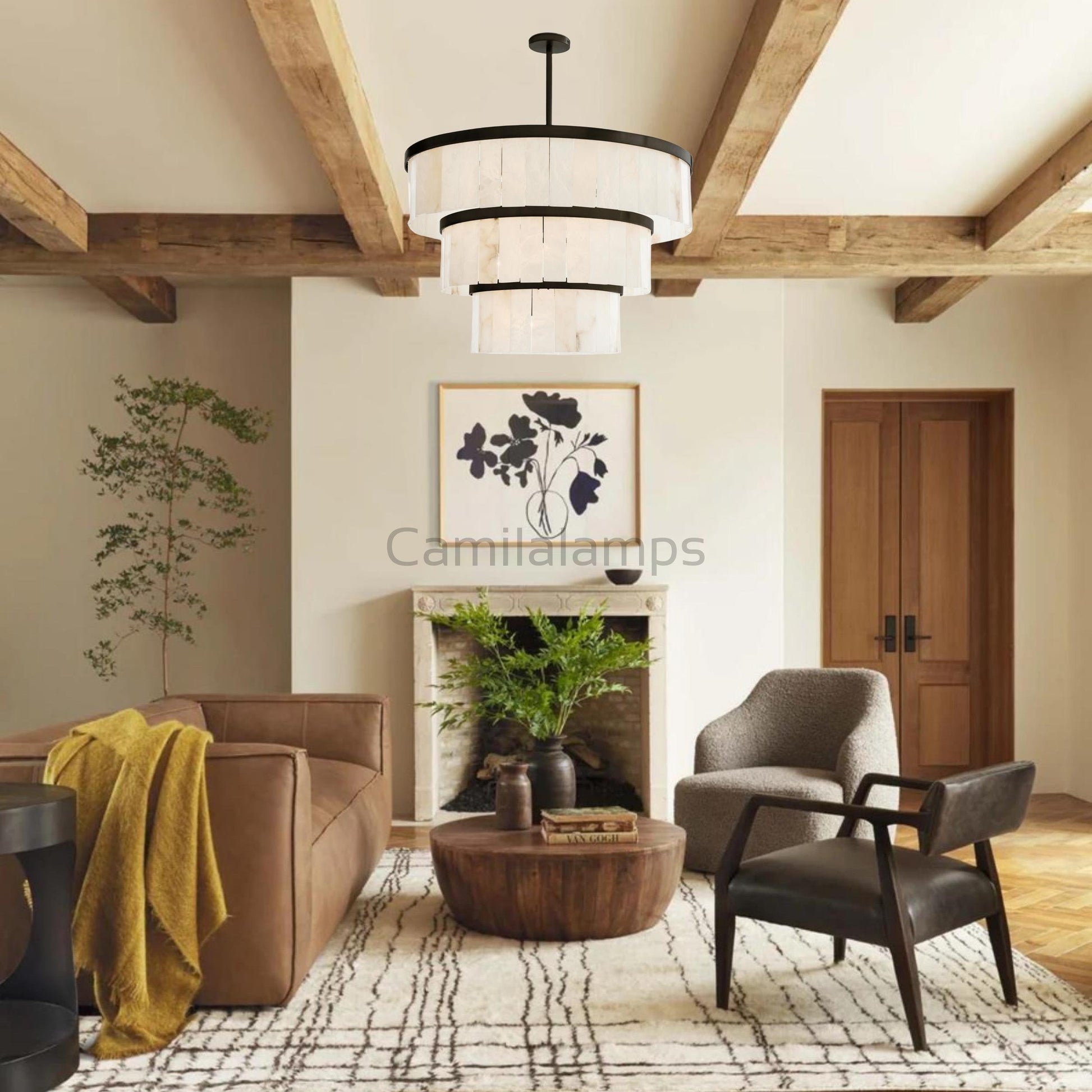 Windham Alabaster 3 Tier Chandelier - Camilalamps - Ca-1WL-1WINDHaC-102-13-1B