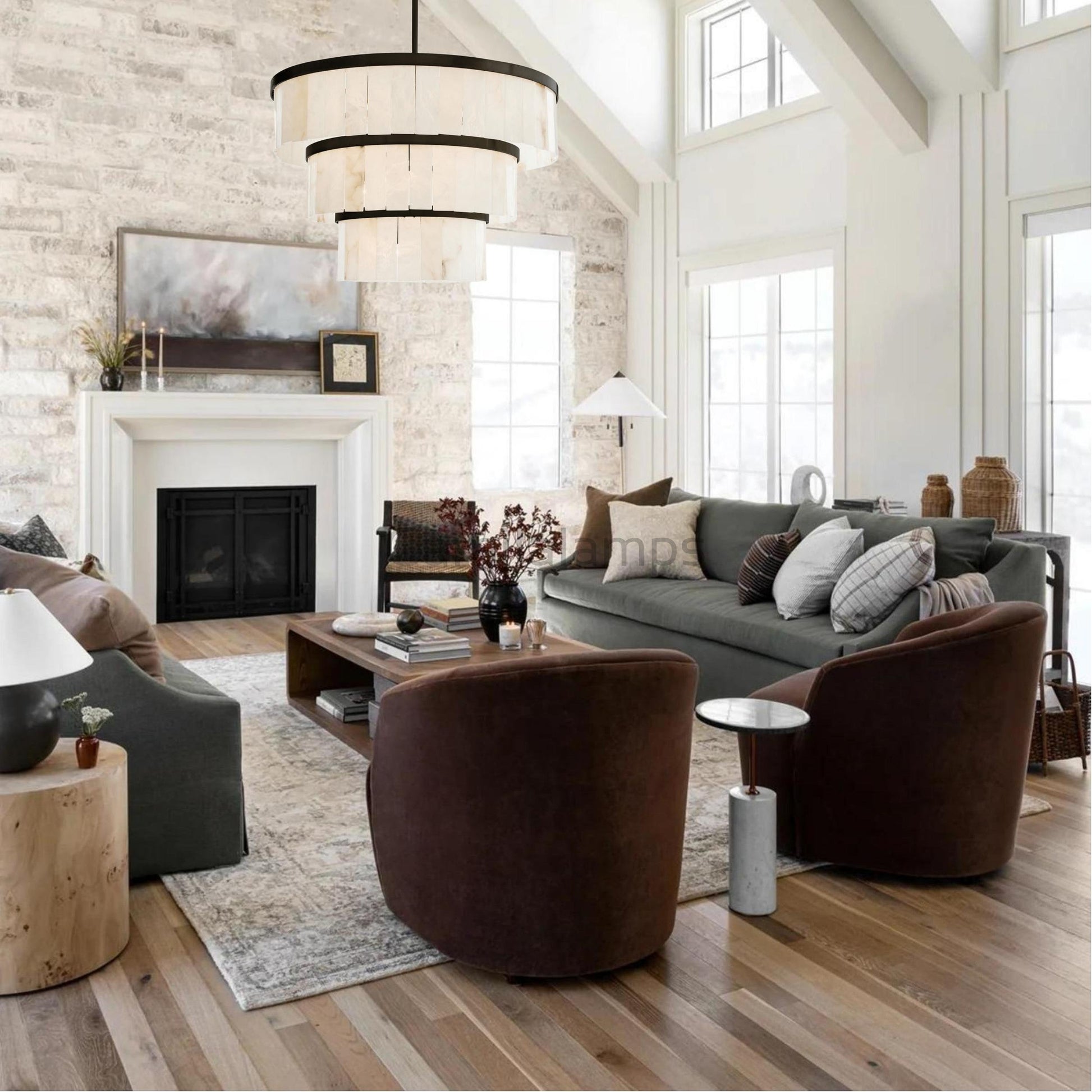 Windham Alabaster 3 Tier Chandelier - Camilalamps - Ca-1WL-1WINDHaC-102-13-1B