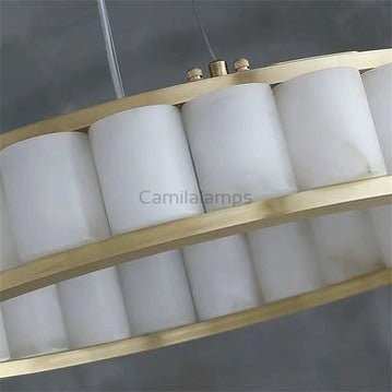 Winnie marble Copper Round chandelier 23" 30" 40" - Camilalamps - WIN - 1