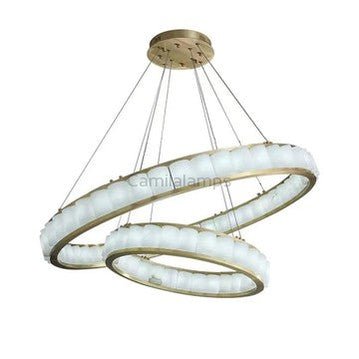 Winnie marble Copper Round chandelier 23" 30" 40" - Camilalamps - WIN - 4