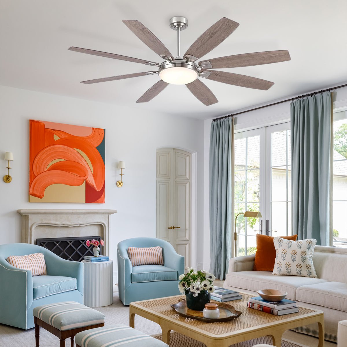 Zephyra Ceiling Fans with Lights 66" - Camilalamps - CA - FA7079