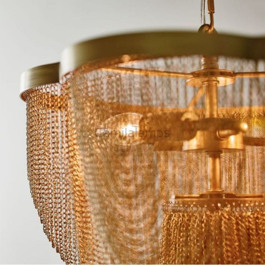 Zinnia Metal Chain Chandelier - Camilalamps - CAM - ZI - 01